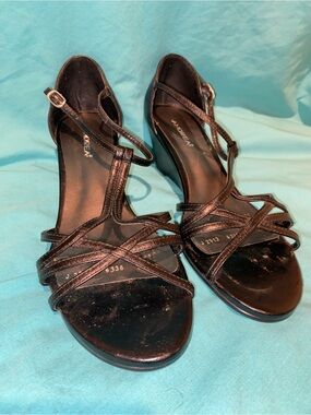 Andrea Women’s Black Open Toe Dress Shoes Sandles 5.5 5 ½ With Box AND18366